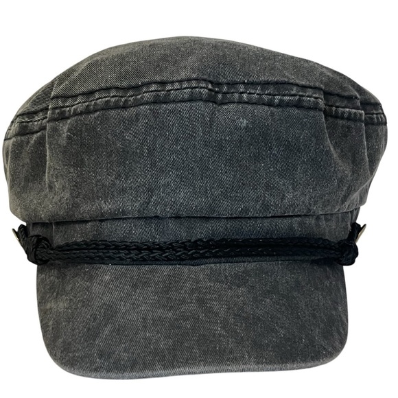 David and Young Gray Denim Cap with Black Trim - Picture 1 of 15